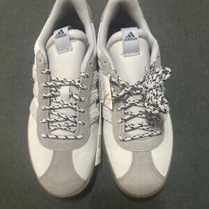 BWT Adidas VL COURT 3.0 Light Gray and White Casual Sneakers